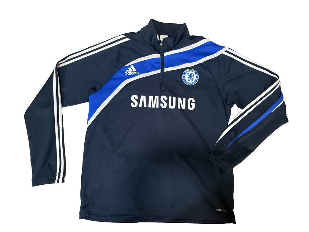 Adidas Chelsea FC 2009/10 Training Top Samsung Clima365 1/4 Zip M 40/42